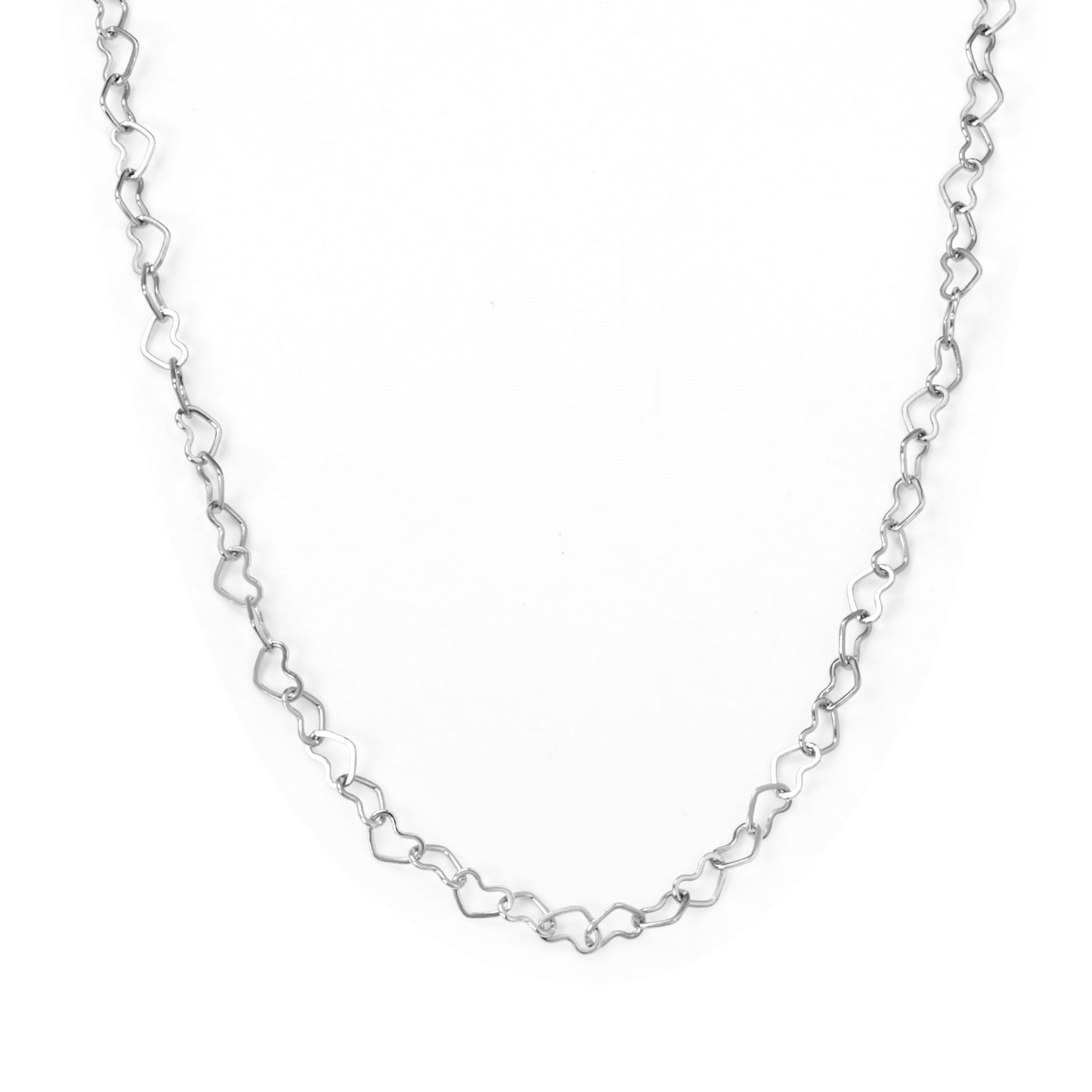 5*3mm Heart Circle Necklace 40+5cm asonjewelry